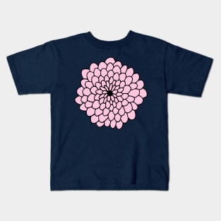 Large Pink Flower Kids T-Shirt